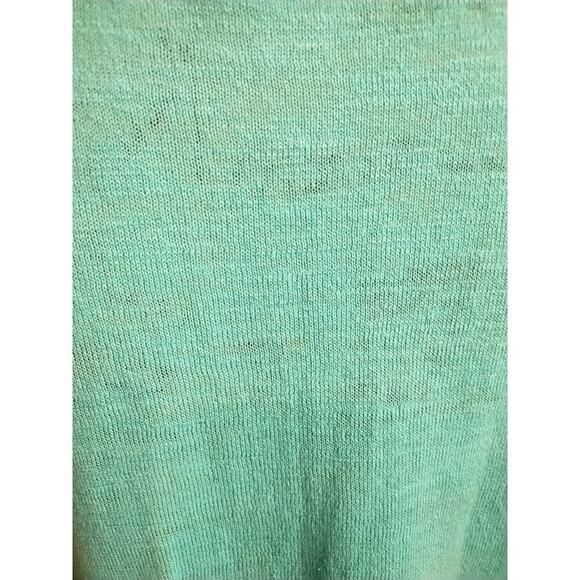 J Jill Sweater Womens Large Turquoise Blue Scoop Neck Linen Cotton Pullover Top - Picture 4 of 6